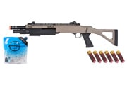 BO Manufacture FABARM STF12 Short 11" Pump Action Spring Shotgun w/ Stock Shell Combo (Tan)