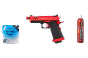 Vorsk Hi-Capa Pro 3.8 GBB Airsoft Pistol Green Gas Combo (Red)