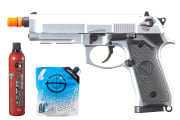 Vorsk VM9 Osiris GBB Airsoft Pistol Green Gas Combo (Silver)