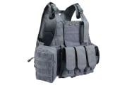 Lancer Tactical 600D Assault Tactical Vest (Grey)
