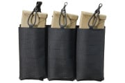 Lancer Tactical Laser Cut Triple AR/AK Magazine Pouch (Black)