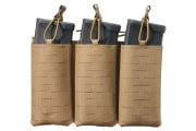 Lancer Tactical Laser Cut Triple AR/AK Magazine Pouch (Tan)