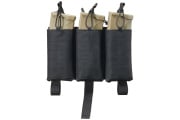 Lancer Tactical Buckle Up Laser Cut Triple AR/AK Magazine Pouch (Black)