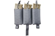 Lancer Tactical Buckle Up Laser Cut Triple AR/AK Magazine Pouch (Gray)