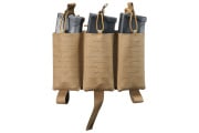 Lancer Tactical Buckle Up Laser Cut Triple AR/AK Magazine Pouch (Tan)