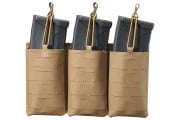Lancer Tactical Laser Cut Triple AR 30 Round Magazine Pouch (Tan)