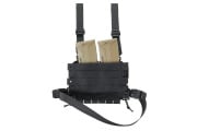 Lancer Tactical MOLLE Drop Leg Panel w/ Double Magazine Pouches (Black)