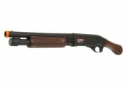 JAG Arms Scattergun Sawed Off Gas Airsoft Shotgun (Black/Wood)