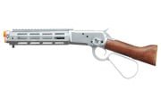 ACW M1873 "Mares Leg" Lever Action Airsoft Green Gas Rifle w/ M-LOK Rail (Silver)
