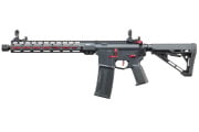 MAYO GANG MGC4 MK2 FULL METAL M4 AEG W/ ETU AIRSOFT RIFLE (BLACK & RED)
