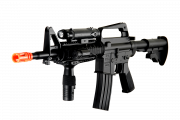 Well M4 CQB RIS Carbine Spring Airsoft Rifle Flashlight & Laser Package (Black)