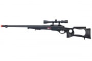 WELL MB10BA Bolt Action Airsoft Rifle With Fluted Barrel And Scope (Black)