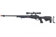 WELL MB12BA Bolt Action Airsoft Rifle With Fluted Barrel And Scope (Black)