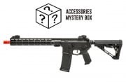 ACCESSORIES MYSTERY BOX w/ MAYO GANG MGC4 MK2 FULL METAL M4 AEG W/ ETU AIRSOFT RIFLE (BLACK)