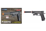 UK Arms P2001C M1911 Spring Airsoft Pistol w/ Laser & Mock Suppressor (Black)