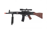 UK Arms P2303 MP44 Spring Airsoft Rifle w/ Bipod, Scope, & Laser (Black)