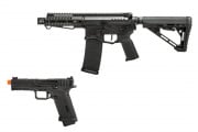 Zion Arms Full Metal R15 Short Barrel AEG Airsoft Rifle W/ ETU & Agency Arms EXA GBB Airsoft Pistol Combo (Black)