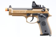 KLI KL92 OR Dual Power CO2 GBB Airsoft Pistol Red Dot Combo (Tan)