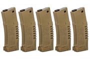 Elite Force Amoeba AM4 Mid Capacity Magazine 5 Pack (Tan)