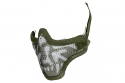 Emerson Tactical Double Strap Version Skull Metal Mesh Half Mask (OD Green)