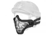 Emerson Tactical Helmet Version Skull Metal Mesh Half Mask (Black)