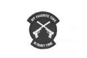 Tac 9 Industries My Favorite Time Is Quiet Time PVC Patch (Gray)