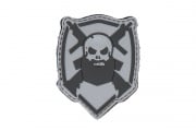 Tac 9 Industries Bearded Skull PVC Patch (Gray)