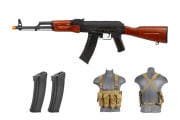 Premium Package #9 ft. Lancer Tactical AK-74N AEG Airsoft Rifle (Real Wood/Stamp Steel)