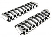 Atlas Custom Works Skeletonized Cobra Airsoft Pistol Grip Covers For M1911 GBB (Silver/Black)