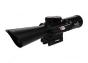 Lancer Tactical 3.5-10X40 Red & Green Illuminated Rifle Scope With Laser Sight