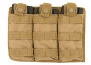 Lancer Tactical M4/M16 Triple MOLLE Pouch (Tan)