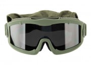 Lancer Tactical Aero Protective Airsoft Goggles Smoke/Yellow/Clear Lenses (OD Green)