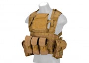 Lancer Tactical Modular Chest Rig MOLLE Vest With Hydration Pack (Khaki)