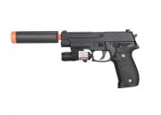 UK Arms G26A Spring Airsoft Pistol w/ Laser & Airsoft Suppressor (Black)