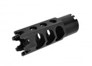 LCT Airsoft Hexagon 24mm CCW Full Metal Flash Hider (Black)