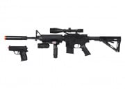 UK Arms P1158D M4 Carbine Spring Airsoft Rifle w/ Laser & Pistol (Black)