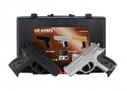 UK Arms P618SB Spring Pistol Pack (Black & Silver)