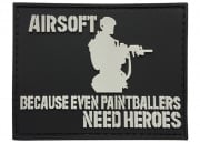 G-Force Airsoft Even Paintballers Need Heroes PVC Morale Patch (Black)