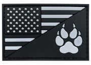 G-Force American Flag And K9 Paw PVC Morale Patch (Option)