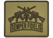 G-Force Semper Fidelis PVC Morale Patch (Tan)