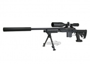 Right Hook Full Metal Mantis HPA Powered Bolt Action Sniper Rifle Airsoft Gun (Black)