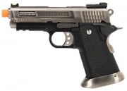 WE Tech 3.8 Velociraptor Hi-Capa GBB Airsoft Pistol (Silver/Black)