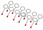 Valken Tactical Thunder V Grenade Safety Pin - 12 Pack (Silver)