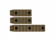 Echo 1 3pc Metal Airsoft KeyMod Rail Slot Set (Tan)