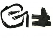 Condor Outdoor Single Bungee Sling Set w/ Tactical Leg Holster Package (Black)