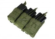Condor Outdoor Molle Triple Open Top Stacker M4/M16 Pouch (OD Green)
