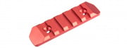 Atlas Custom Works 5-Slot Full Metal Keymod Picatinny Rail Segment (Red)