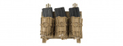 Lancer Tactical Adaptive Hook And Loop Triple M4/Pistol Mag Pouch (Tan)