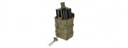 Lancer Tactical 1000D Nylon MOLLE Bungee Double Mag Pouch (Od Green)