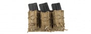 Lancer Tactical 1000D Nylon MOLLE 2 In 1 Triple M4/Pistol Mag Pouch (Tan)